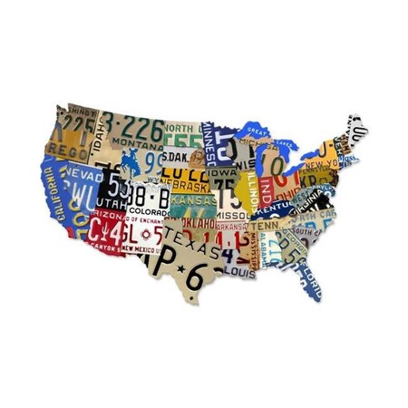 Vintage Style Sign License Plate USA